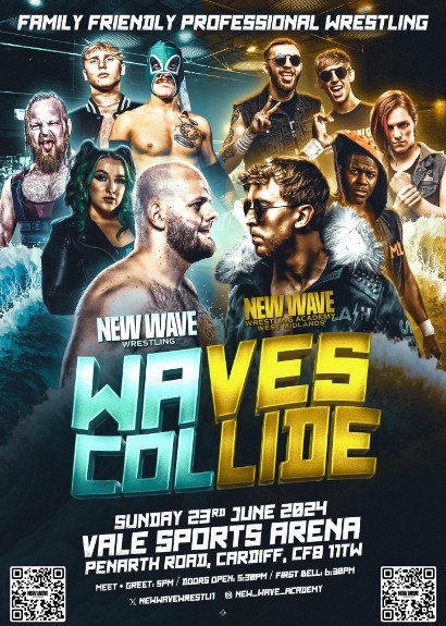 New Wave Wrestling: When Waves Collide taking place at Vale Sports Arena